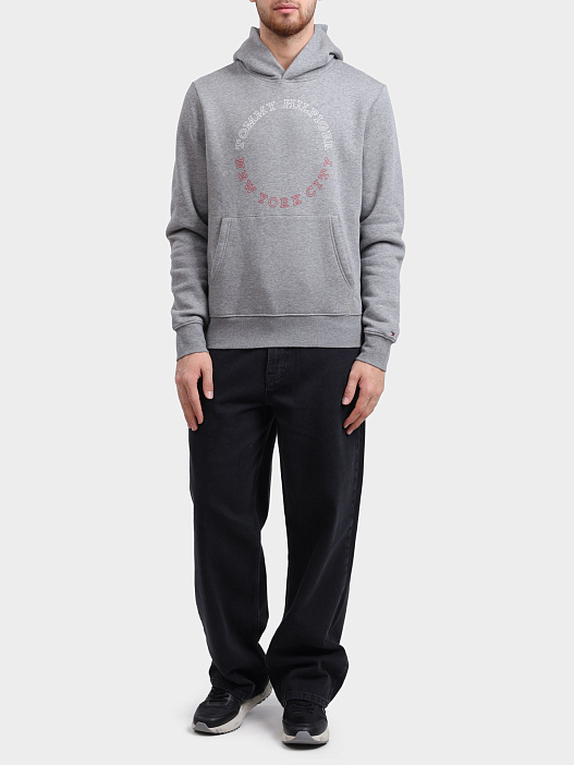 Худи Tommy Hilfiger MW0MW32655 серое мужское — купить в интернет-магазине Verdistore