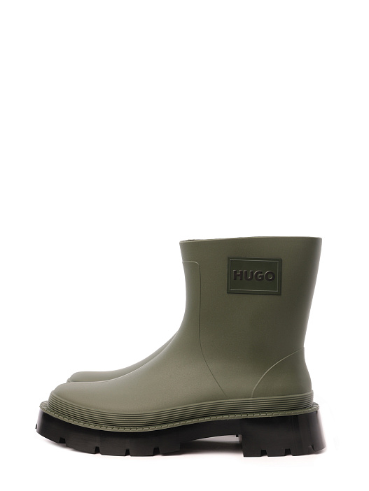 Резиновые полусапоги 50487964 305 темно-зеленые женские с логотипом — купить в интернет-магазине Verdistore