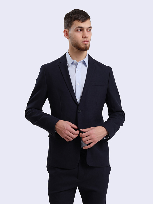 Пиджак Calvin Klein K10K109955 темно-синий мужской — купить в интернет-магазине Verdistore