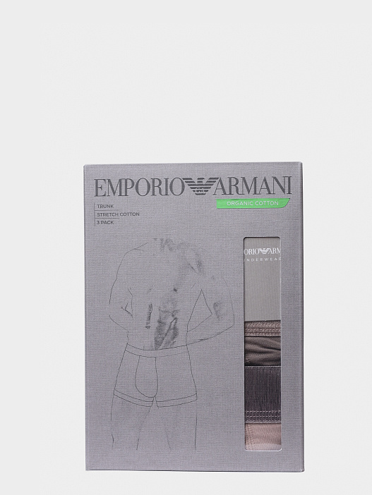 Трусы комплект 3 пары Emporio Armani EM000259 AF18886 M6198 мужские в трех разных оттенках — купить в интернет-магазине Verdistore