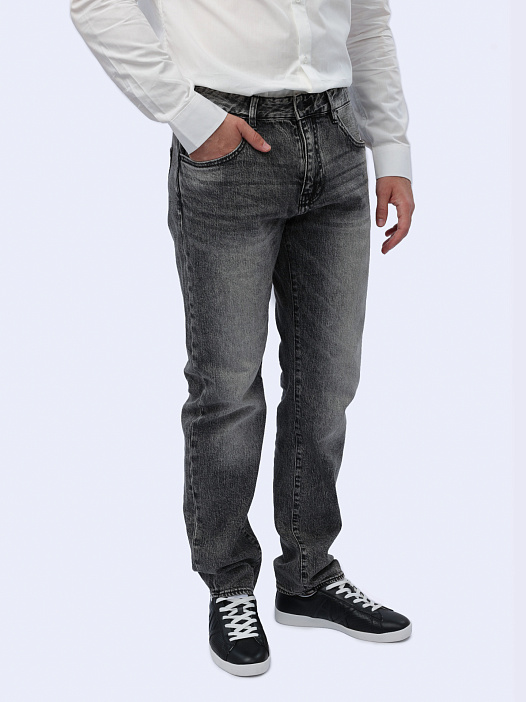 Джинсы Armani Exchange 8NZJ16 Z1KQZ 0204 серые мужские с потертостями — купить в интернет-магазине Verdistore