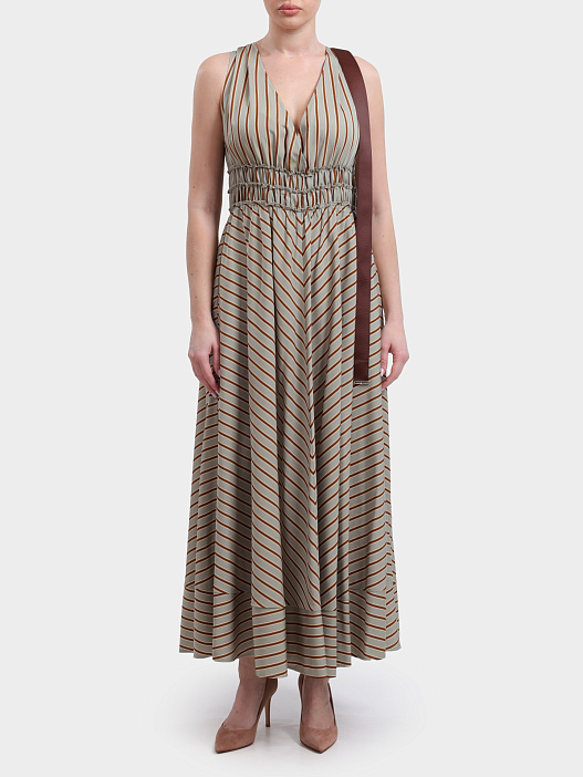 Платье Liu-Jo BLACK LABEL CA6267 T553A P9641 женское зеленое в диагональную полоску — купить в интернет-магазине Verdistore