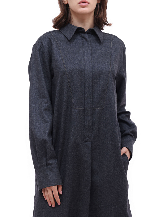 Платье Brunello Cucinelli ME226A4853 C004 темно-серое женское шерстяное — купить в интернет-магазине Verdistore