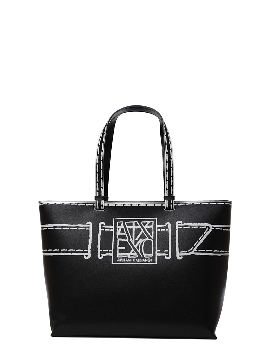 Сумка Armani Exchange 949127 4R756 20221 черная женская с имитацией ремня — купить в интернет-магазине Verdistore