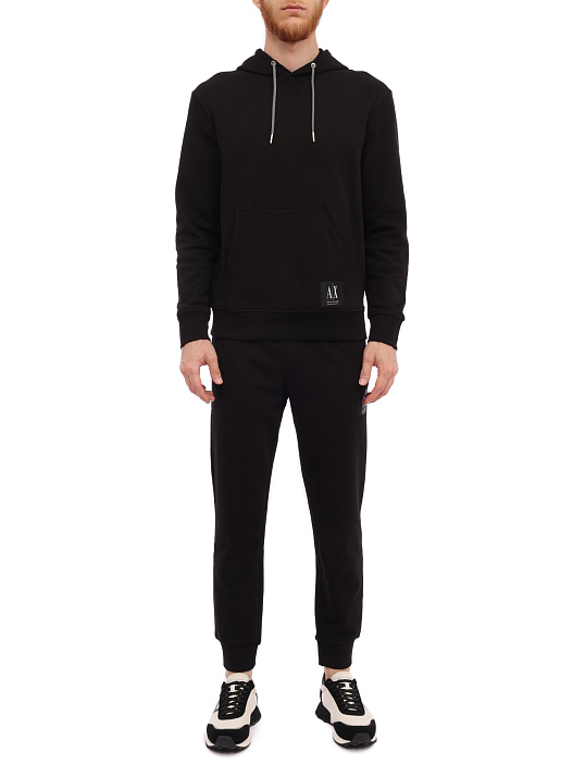 Толстовка Armani Exchange 3RZMAA ZJ83Z 1200 черная мужская из хлопка — купить в интернет-магазине Verdistore