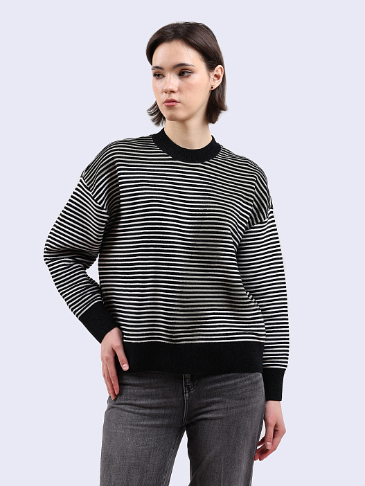 Свитшот Armani Exchange 6DYM1N YM1TZ 21DC полосатый женский — купить в интернет-магазине Verdistore