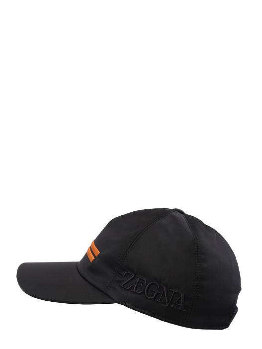 Бейсболка черная с вшитыми оранжевым и черным логотипом — купить в интернет-магазине Verdistore