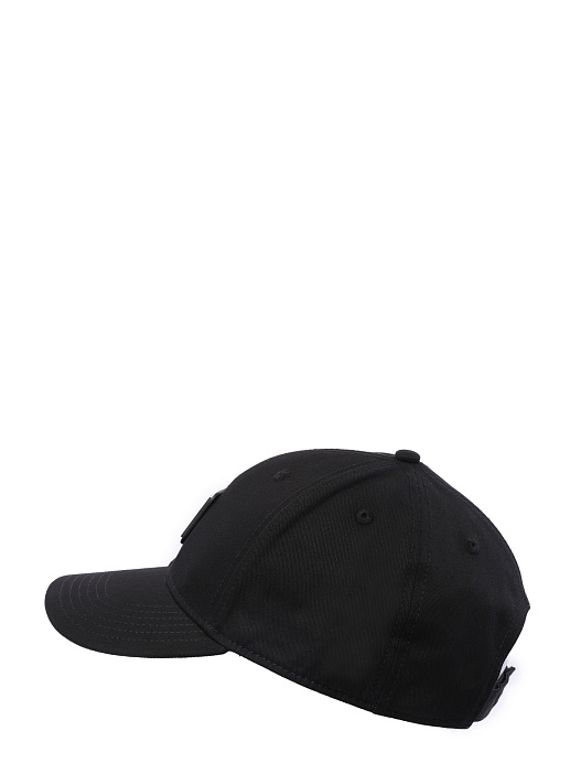 Бейсболка хлопковая черная с металлическим логотипом  — купить в интернет-магазине Verdistore