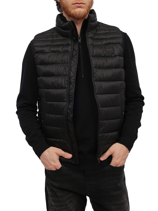 Жилет Boss 50505255 001 черный мужской с логотипом — купить в интернет-магазине Verdistore