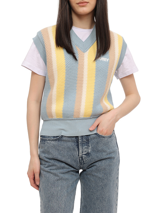 Жилет Autry A24EVEPW560X полосатый женский из хлопка — купить в интернет-магазине Verdistore