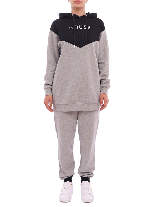 Худи Armani Exchange 6KYM39 YJ7PZ 5383 женское комбинированное удлинённое — купить в интернет-магазине Verdistore