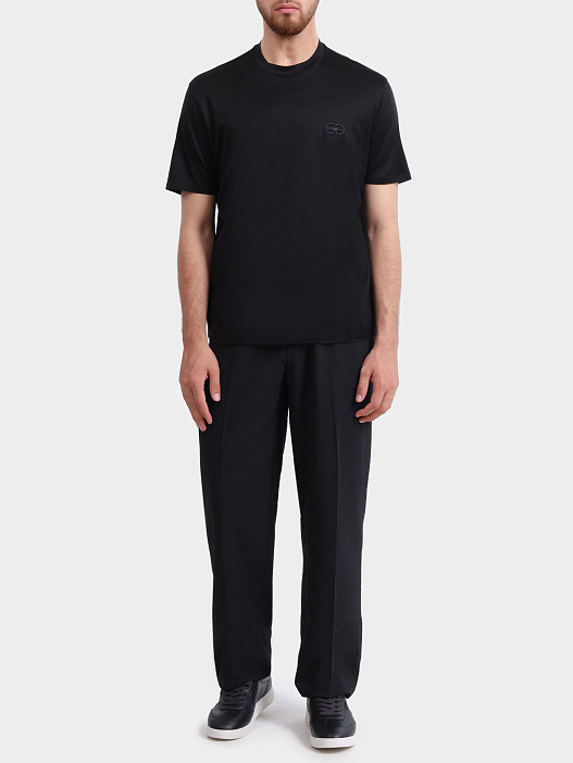 Футболка Emporio Armani EM004585 AF10017 UC001 черная мужская — купить в интернет-магазине Verdistore