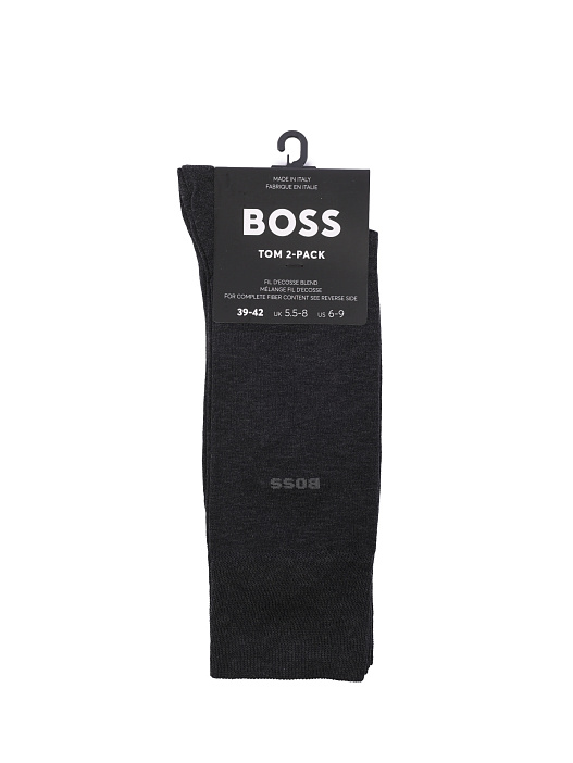 Носки Boss 50509433 012 темно-серые мужские с логотипом — купить в интернет-магазине Verdistore