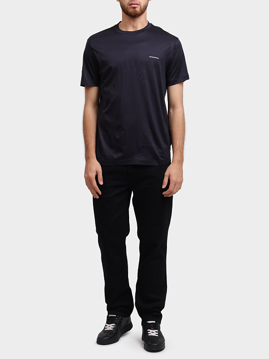 Футболка Emporio Armani 8N1TD8 1JUVZ 0920 темно-синяя мужская — купить в интернет-магазине Verdistore