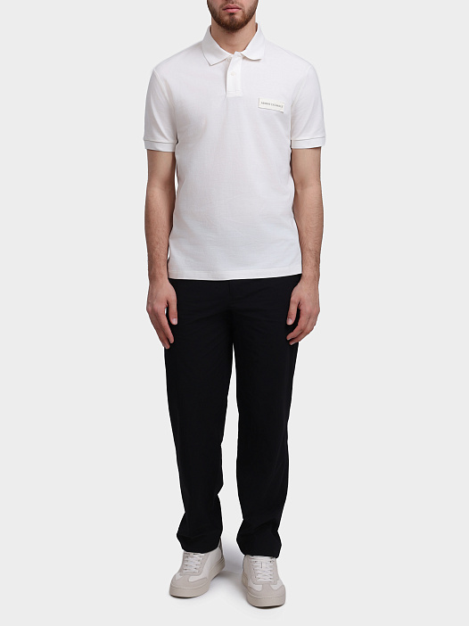 Поло Armani Exchange XM002390 AF13026 U1074 молочное мужское — купить в интернет-магазине Verdistore