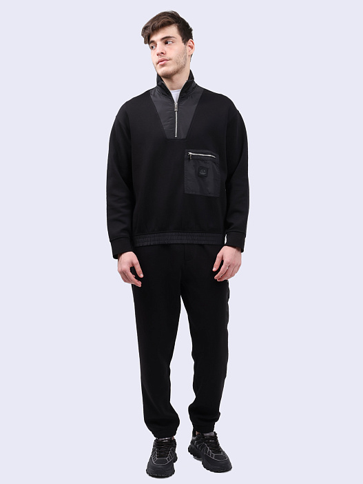 Брюки спортивные Armani Exchange XM000084 AF10818 UC001 черные мужские с накладным карманом — купить в интернет-магазине Verdistore