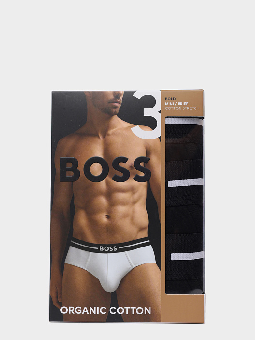 Трусы комплект Boss 50510679 001 черные мужские хлопковые — купить в интернет-магазине Verdistore