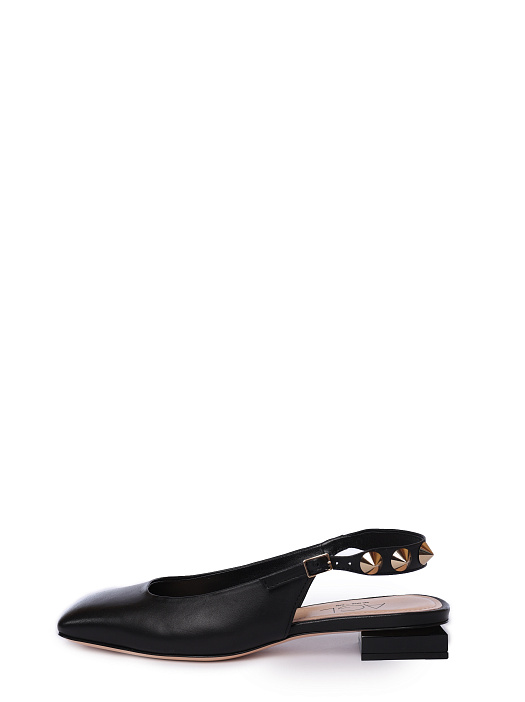 Балетки AGL D557007PCSOFTY 0000 черные женские с шипами — купить в интернет-магазине Verdistore