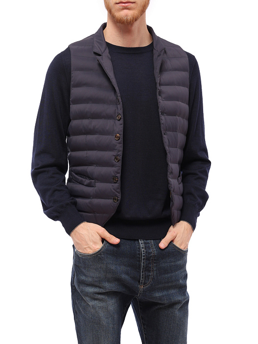 Жилет Brunello Cucinelli MG4591601 стеганый мужской — купить в интернет-магазине Verdistore