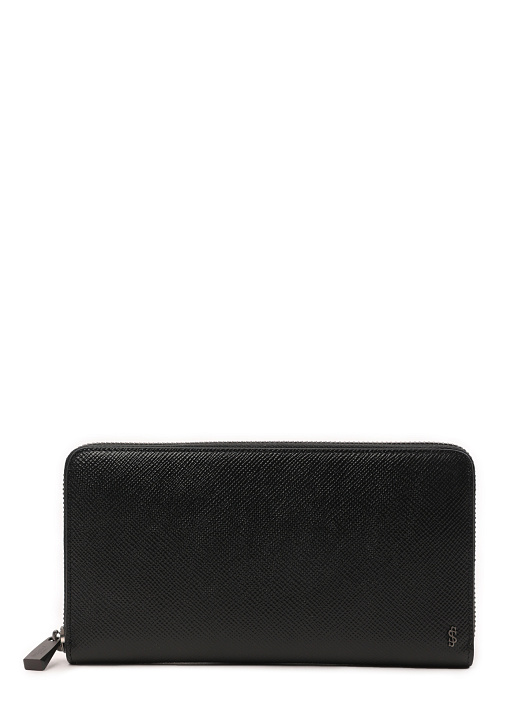 Портмоне с маленьким логотипом кожаное черное — купить в интернет-магазине Verdistore