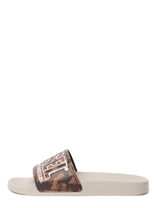Шлепанцы Diesel Y03211P5605H9851 комбинированные мужские с логотипом — купить в интернет-магазине Verdistore