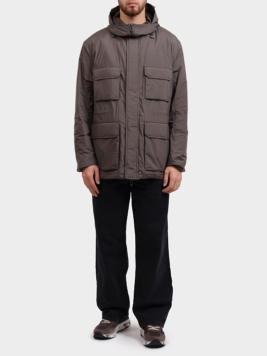 Куртка Emporio Armani EM003184 AF18503 U8143 коричневая мужская — купить в интернет-магазине Verdistore