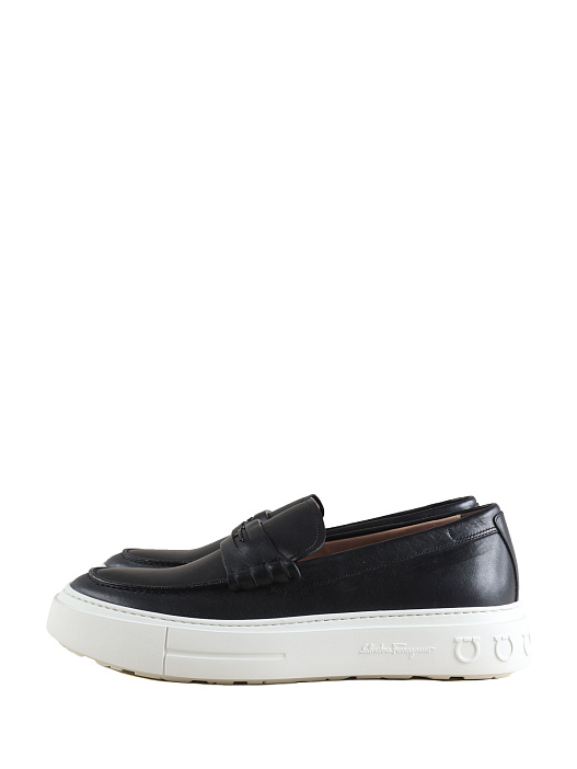 Лоферы Z-07511593E кожаные на высокой белой подошве  — купить в интернет-магазине Verdistore