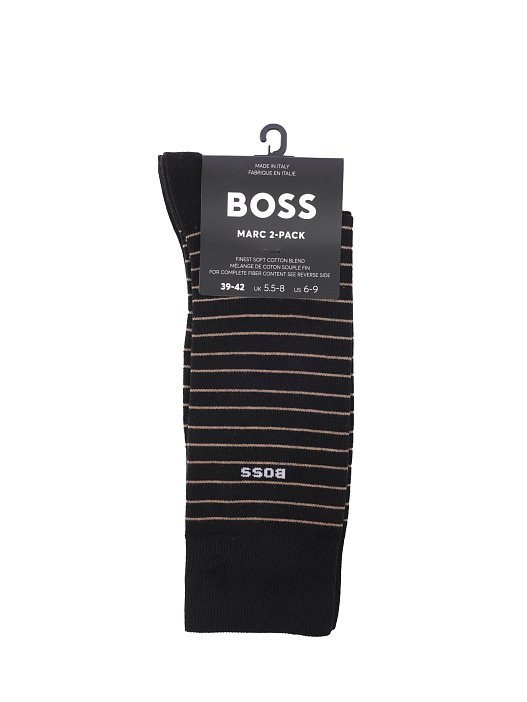 Носки Boss 50467722 002 черные мужские в полоску — купить в интернет-магазине Verdistore