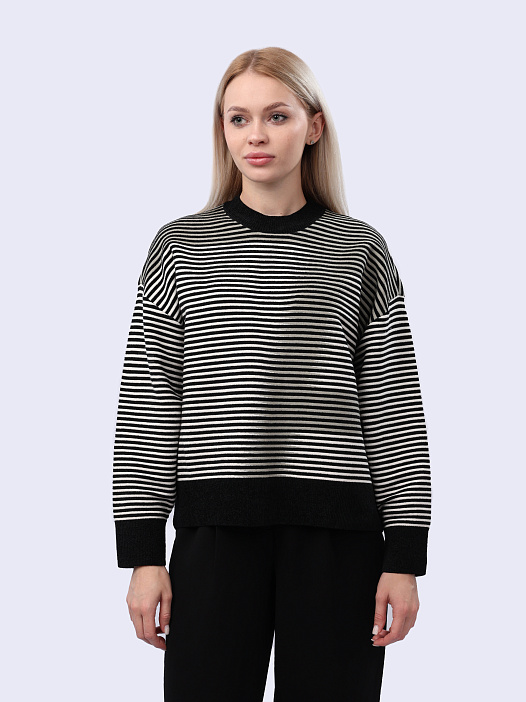 Свитшот Armani Exchange 6DYM1N YM1TZ 21DC полосатый женский — купить в интернет-магазине Verdistore