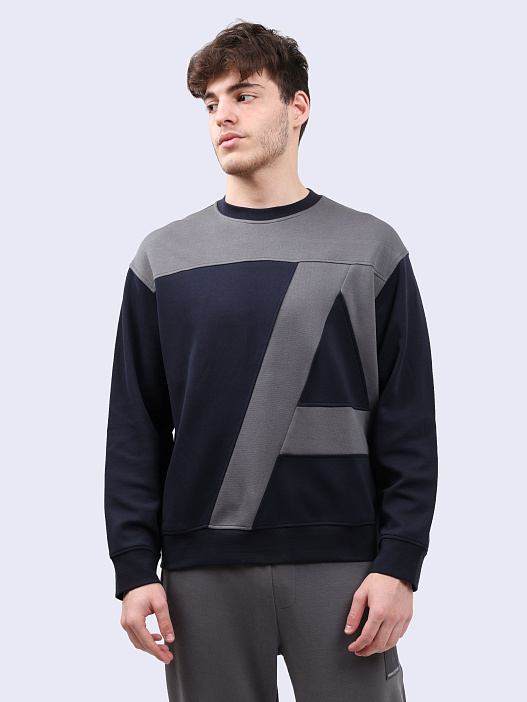 Свитшот Armani Exchange 6DZMJA ZJNKZ 1510 комбинированный мужской — купить в интернет-магазине Verdistore