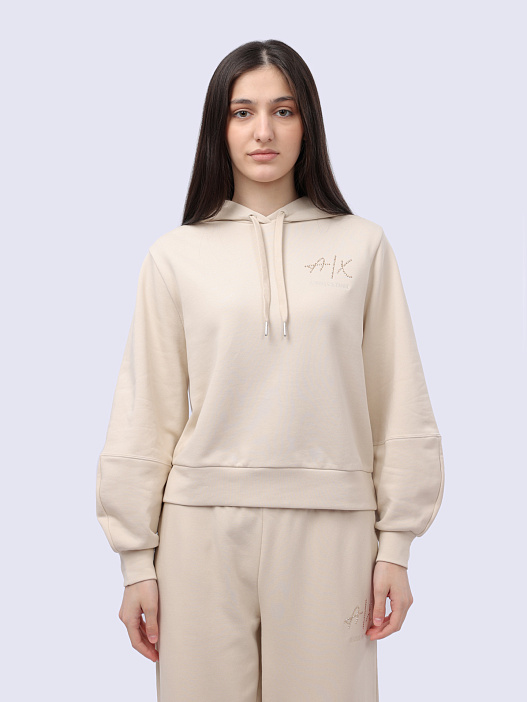 Худи Armani Exchange 3DYM12 YJFFZ 1787 бежевое женское — купить в интернет-магазине Verdistore