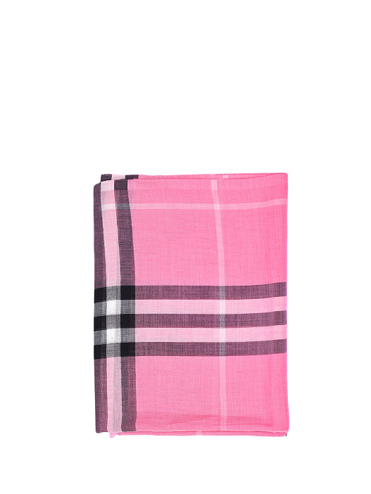 Шарф Burberry 4032916 розовый женский в клетку — купить в интернет-магазине Verdistore