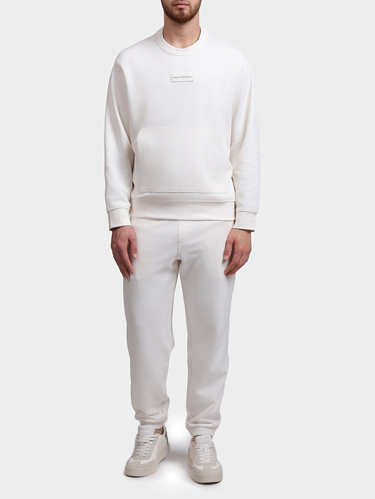 Брюки A|X XM002353 AF21869 U1074 спортивные белые мужские на поясе-кулике — купить в интернет-магазине Verdistore