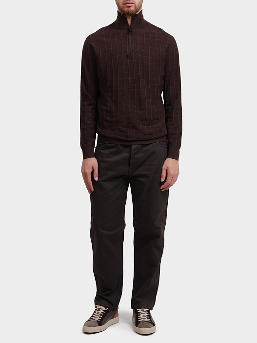Джемпер Emporio Armani EM003501 AF14853 U6032 коричневый мужской — купить в интернет-магазине Verdistore