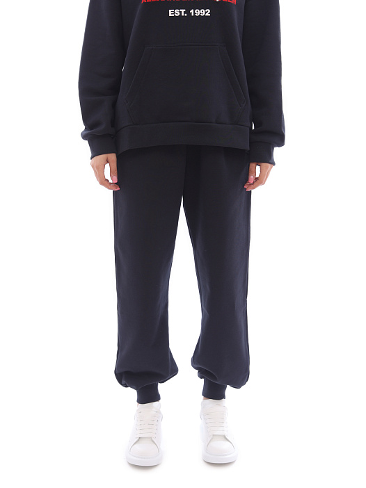 Брюки Alexander McQueen 658545-QZAD5 0415 синие женские — купить в интернет-магазине Verdistore
