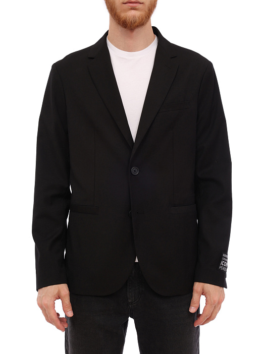 Пиджак Armani Exchange 8NZGP1 ZNPMZ 2240 черный мужской с нашивкой на рукаве — купить в интернет-магазине Verdistore