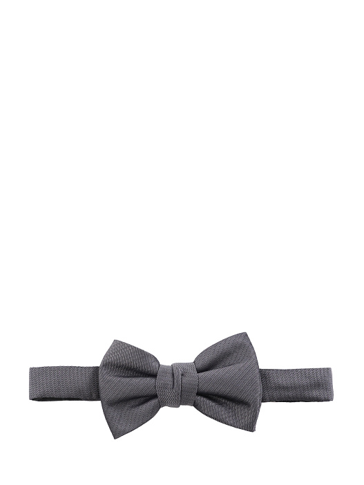 Галстук-бабочка серого цвета из мягкого шелка — купить в интернет-магазине Verdistore