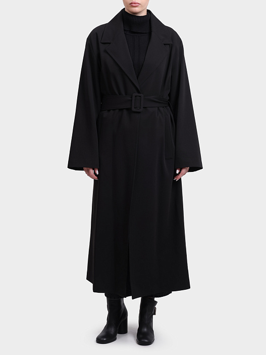 Тренч Alpha Studio AD-4668N 2002 черный женский с поясом — купить в интернет-магазине Verdistore