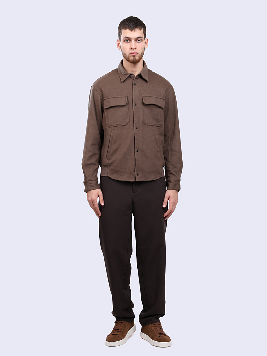 Брюки Emporio Armani 6D1PM6 1NFTZ 05A6 коричневые мужские — купить в интернет-магазине Verdistore