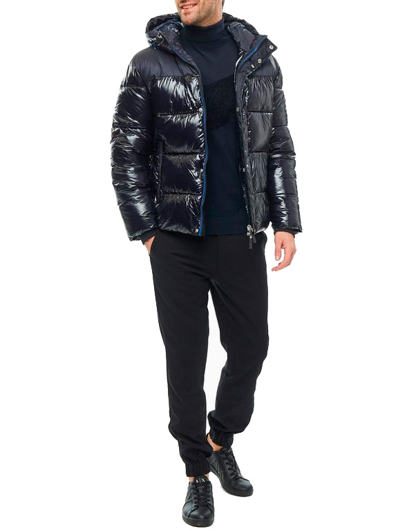 картинка Пуховик Armani Exchange 6GZB13 B13 1510 укороченный мужской с логотипом на спине магазин Verdistore являющийся официальным дистрибьютором в России 