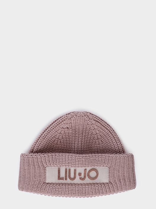 Шапка Liu-Jo 2F5057 M0300 71105 розовая женская с логотипом — купить в интернет-магазине Verdistore