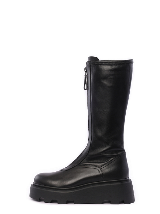 Сапоги M6622 черные женские из натуральной кожи — купить в интернет-магазине Verdistore