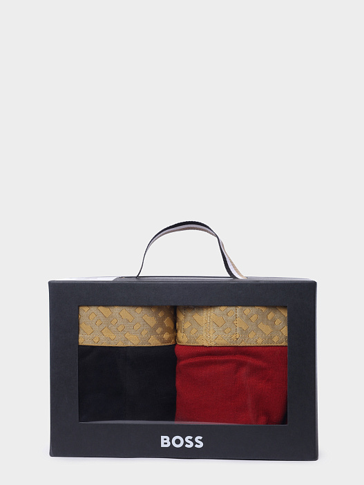 Трусы комплект 2 пары BOSS Black Trunk 2P Gold Mono G 10160082 01 50546758 640 черные мужские — купить в интернет-магазине Verdistore