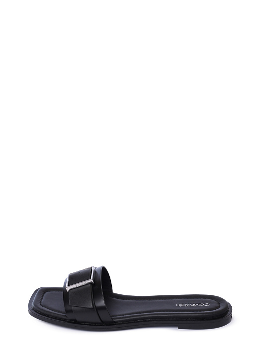 Шлепанцы Calvin Klein HW0HW02490 BEH черные женские из кожи — купить в интернет-магазине Verdistore