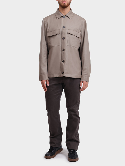 Куртка-рубашка Peserico R52238 2710 54 серо-бежевая мужская — купить в интернет-магазине Verdistore