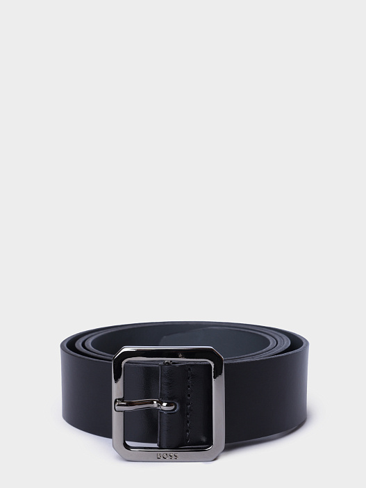 Ремень Boss 50537160 001 черный мужской из кожи — купить в интернет-магазине Verdistore