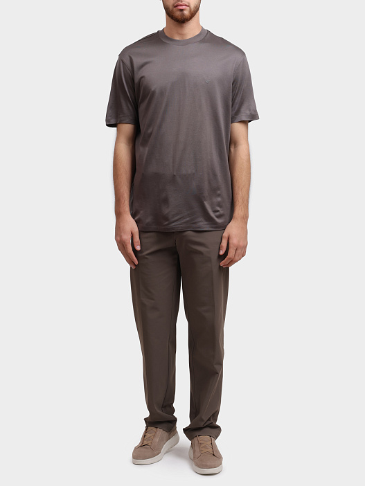 Брюки Emporio Armani EM001505 AF18502 U6189 коричневые мужские — купить в интернет-магазине Verdistore