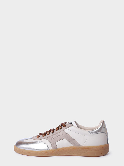 Кеды Santoni WBPG61244FARSPSXG40 кожаные женские — купить в интернет-магазине Verdistore