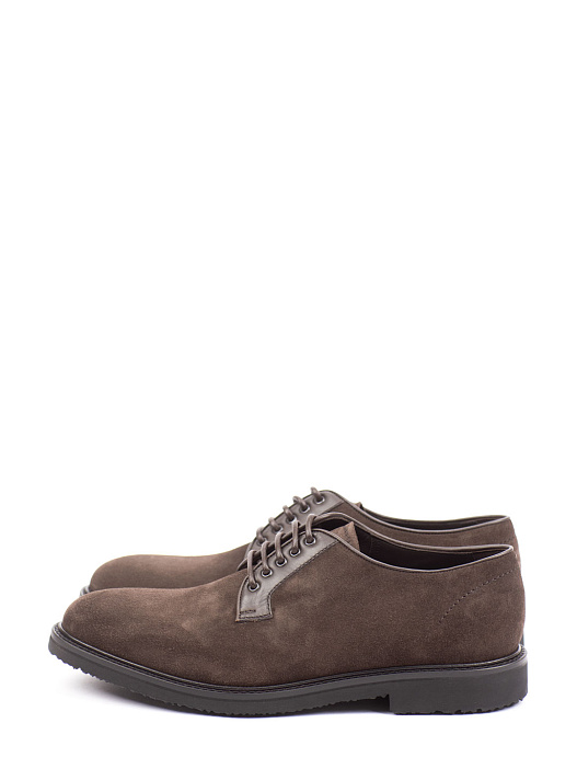 Туфли коричневые замшевые с миндалевидным мысом — купить в интернет-магазине Verdistore