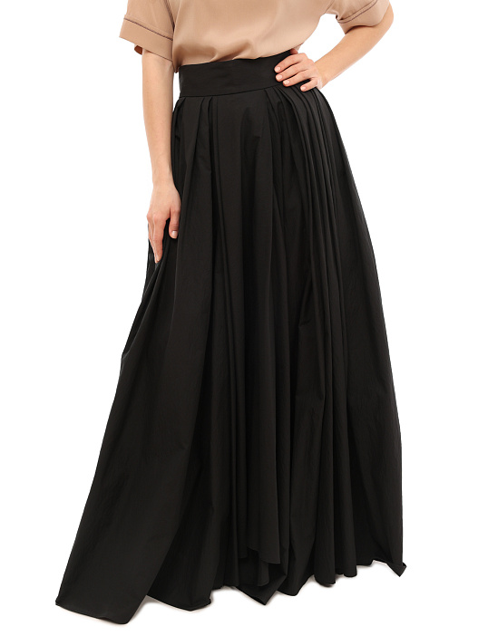 Юбка Brunello Cucinelli M0F79G2451 черная женская хлопковая — купить в интернет-магазине Verdistore
